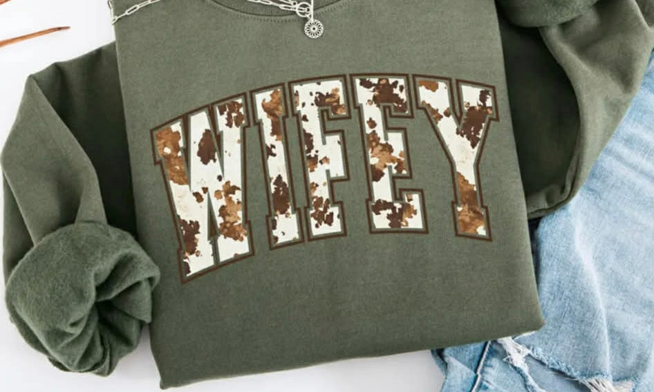 Wifey cow print