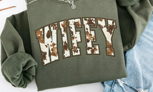 Wifey cow print