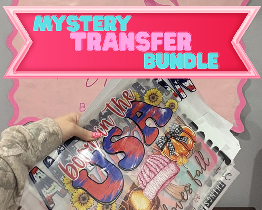 Mystery DTF Transfer or UVDTF wrap BUNDLE {20 TRANSFERS}