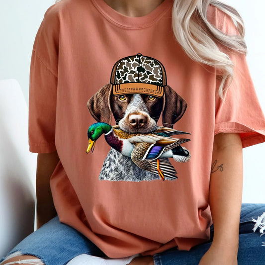 Dog with Camo hat - children’s