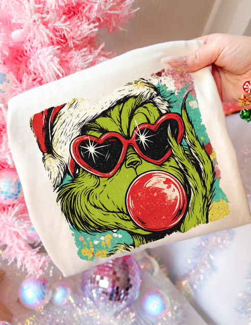 Grinch Blowing Bubble